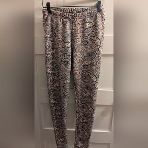 Just Cozy Paisley Print Leggings Size Medium/Large